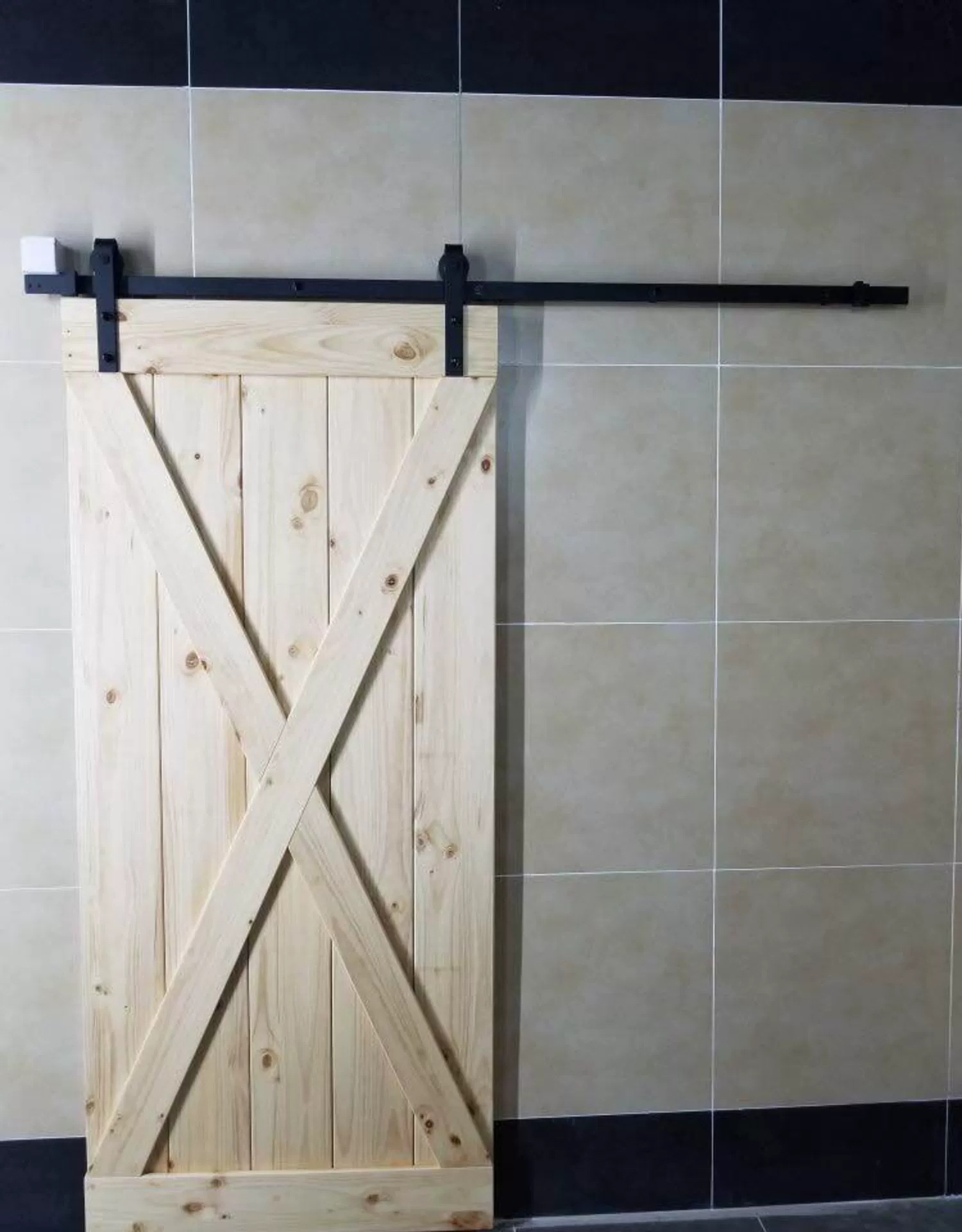 谷仓门北欧卫生间实木复古门日式民宿厨房推拉移门