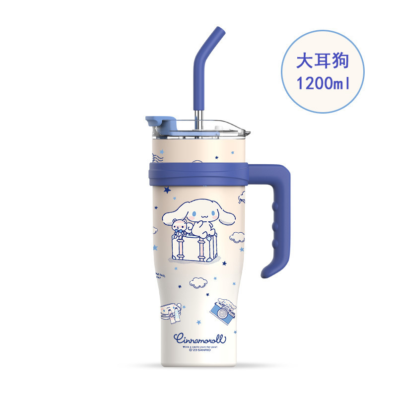 Sanrio Clow M Ugly Fish Thermos Cup Girls' Good-looking Water Cup Children's School Large Capacity Internet Celebrity Large Ice Cup