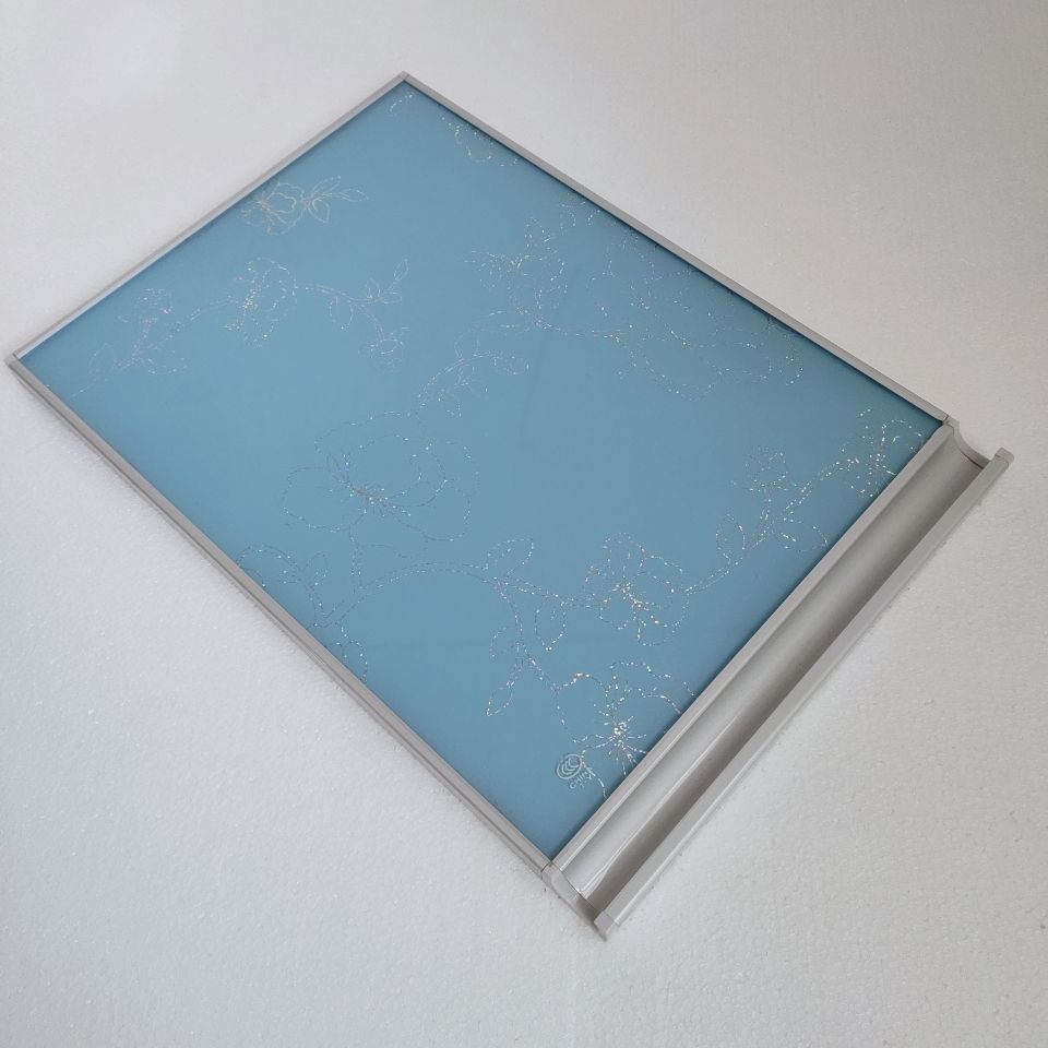 橱柜门钢化玻璃隐形晶钢门金刚门整体厨房彩晶