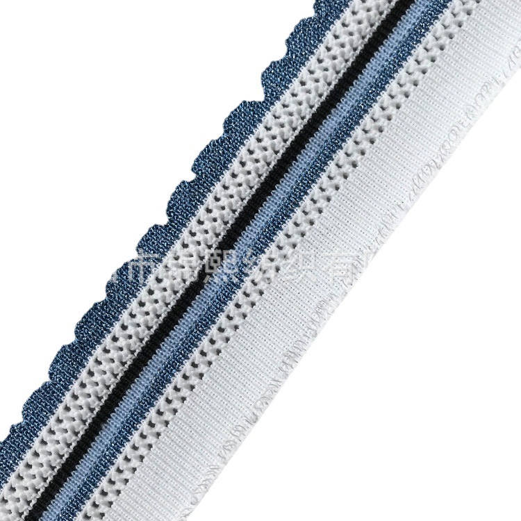 厂家定制横机14针电脑提花罗纹针织镂空罗纹服装辅料