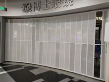 商场铝合金水晶折叠门汽车美容店弧形推拉横向侧拉门成都厂家批发