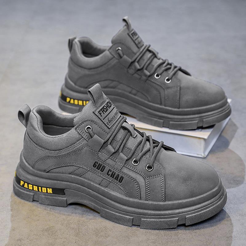 劳保男鞋夏季上班工作休闲板鞋工地干活防水防滑耐磨运动登山潮鞋