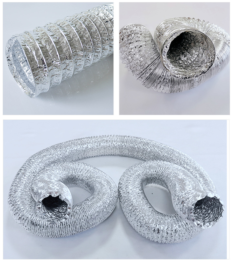 加厚铝箔伸缩通风软管工厂直供新风空调通风软管铝箔通风管