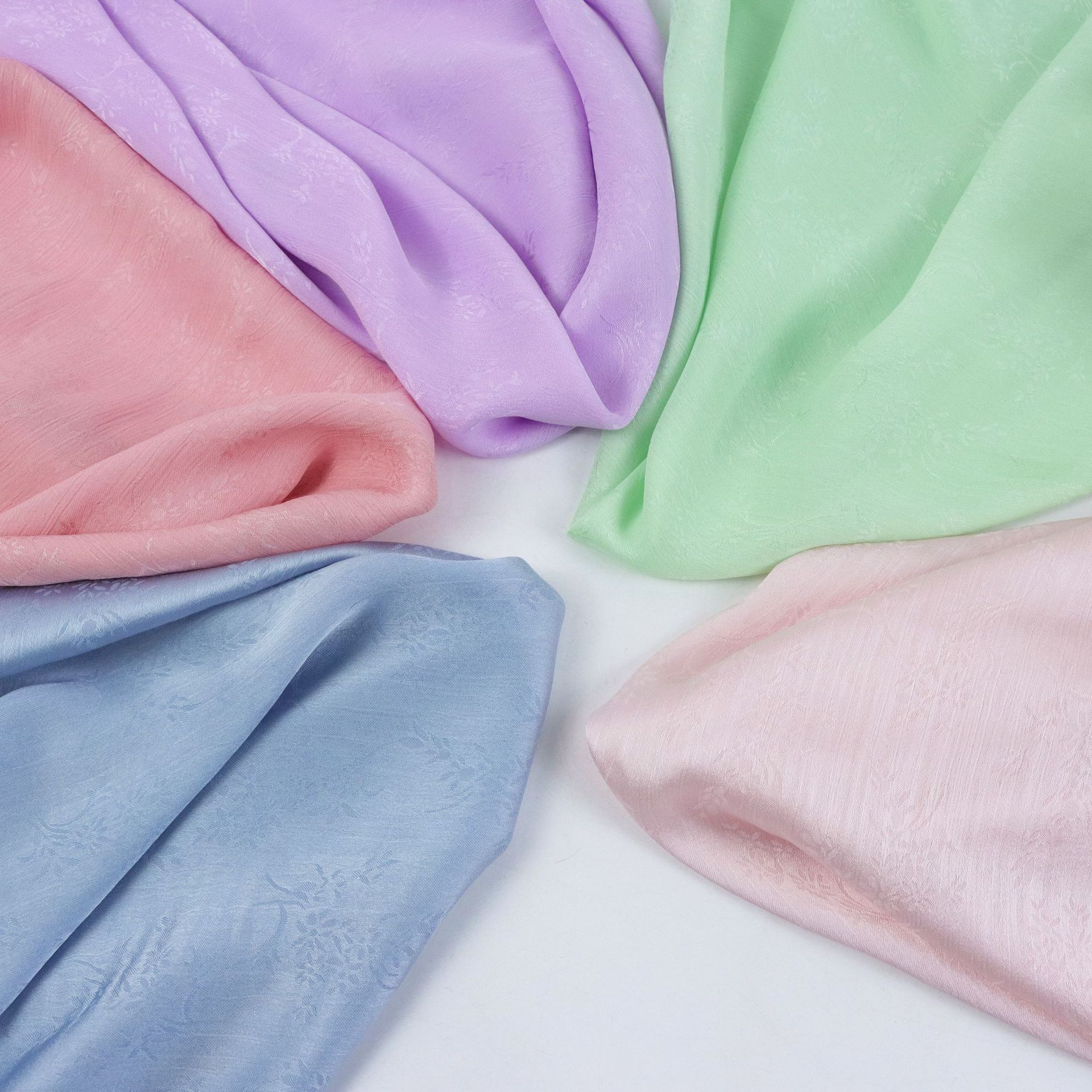 雪纺提花纱古风提花汉服布料 花枝暗花马面裙道袍披风大袖衫面料