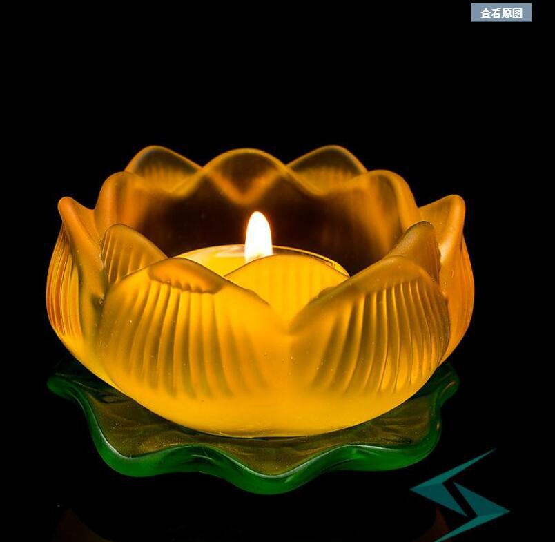 莲花灯座/陶瓷蜡台/蜡烛台/寺庙用品/纤维灯芯/供佛灯/酥油灯/素油灯
