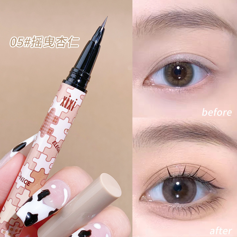 Xixi American Retro Smooth Eyeliner Quick-Drying Waterproof Sweat-Proof Not Smudge down to Outline Shadow Eye Shadow Pen