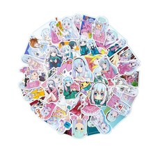 50张日本动漫埃罗芒阿老师涂鸦贴纸卡通行李箱笔记本滑板汽车贴纸