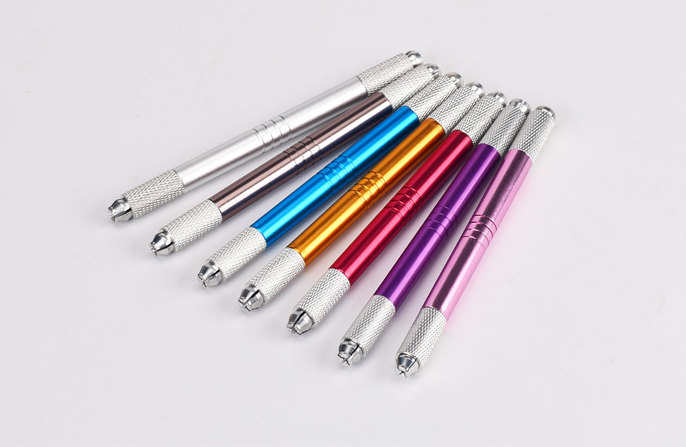 双头纹绣手工笔 合金纹绣笔 多功能纹绣飘眉笔 工厂直销 可贴标