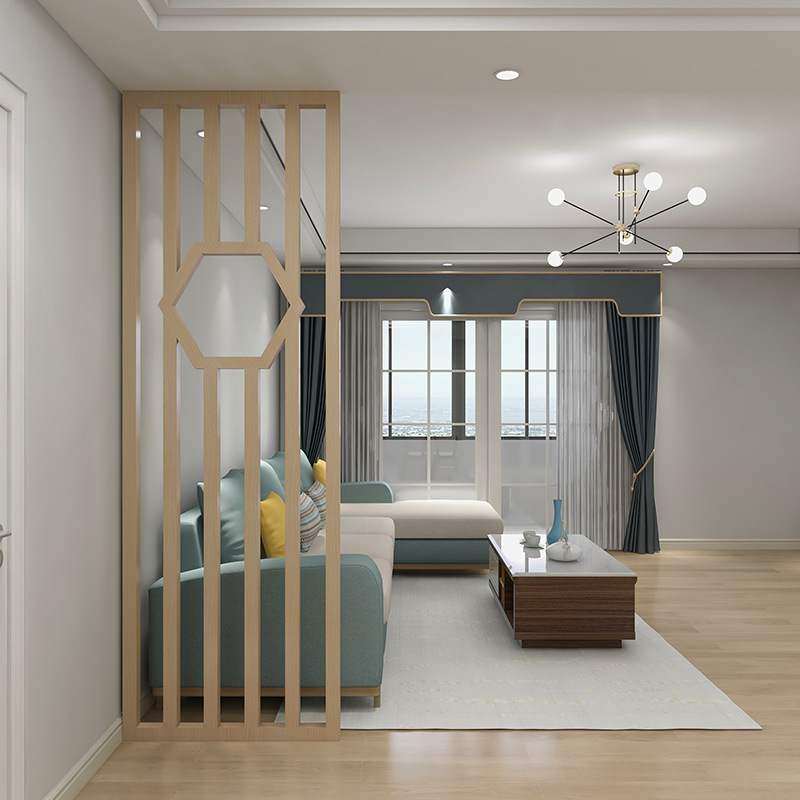 北欧创意实木屏风家用小户型客厅卧室隔断墙办公室书房屏风隔断