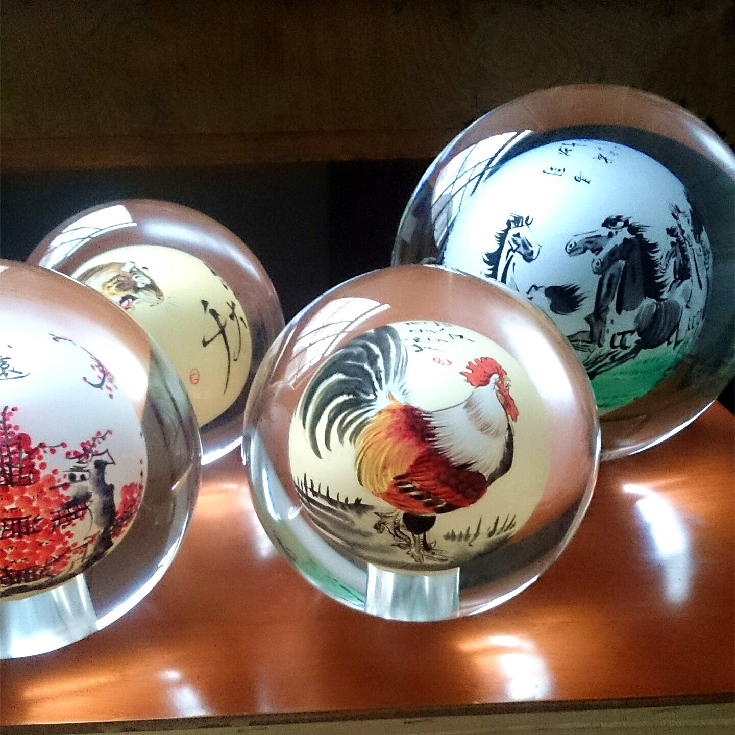 批发内画水晶球礼品 内画工艺品桌面摆件生日礼品水晶内画球