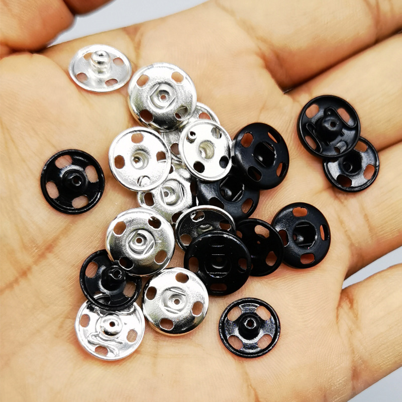 Metal Invisible Snap Button Snap Fastener Card Clothing Accessories Sewing Diy Sewing Accessories 8mm Button Snap Fastener