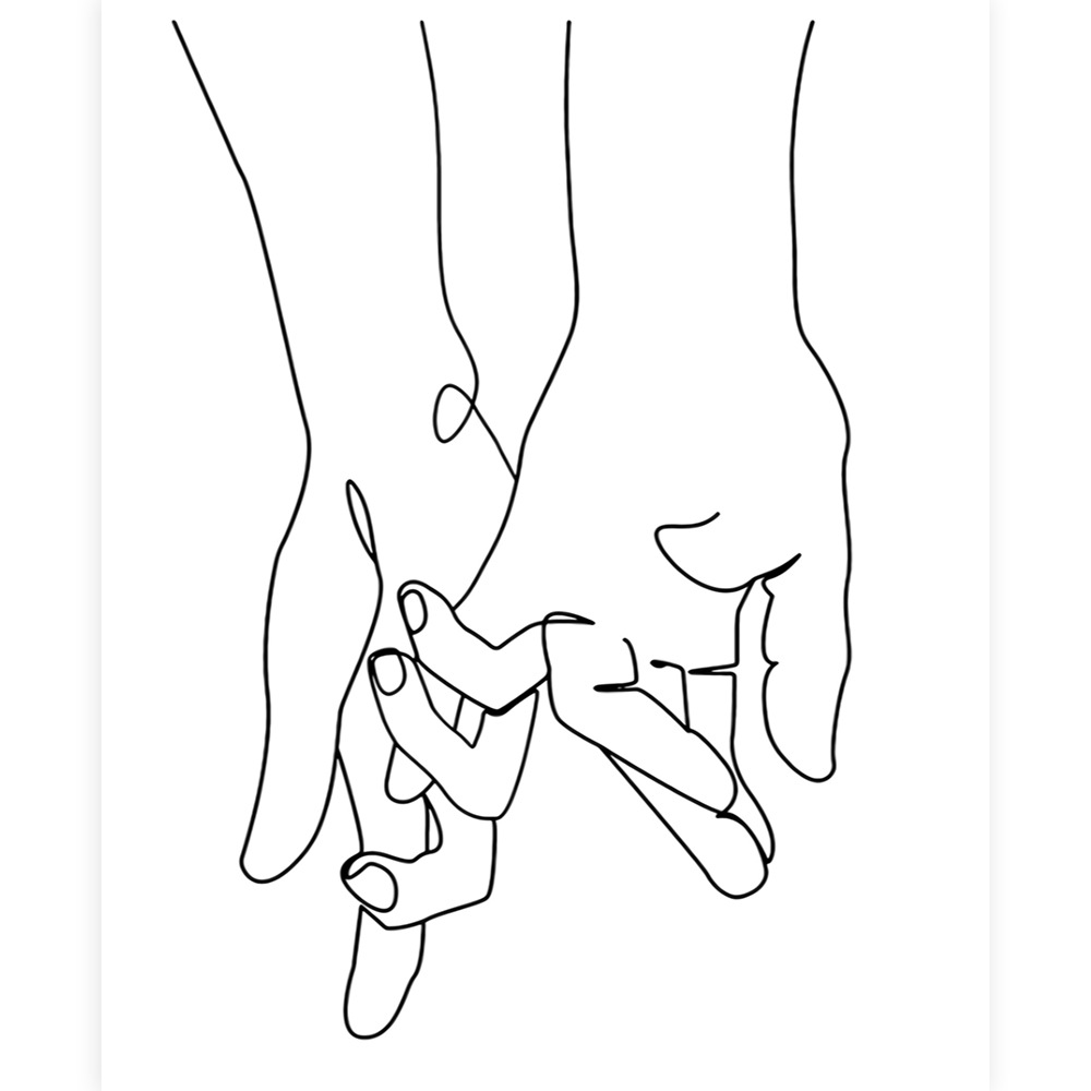 深圳工厂抽象线条女人帆布画芯 喷绘情侣相吻黑白极简客厅装饰画