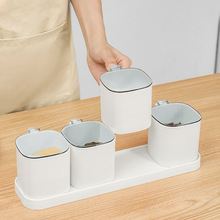 调料盒家用厨房佐料盒一体多格盐盒子调料组合套装放盐味精的盒子