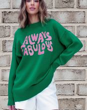 新款跨境外贸2024秋冬圆领长袖字母图案针织毛衣女套头衫ALWAYS