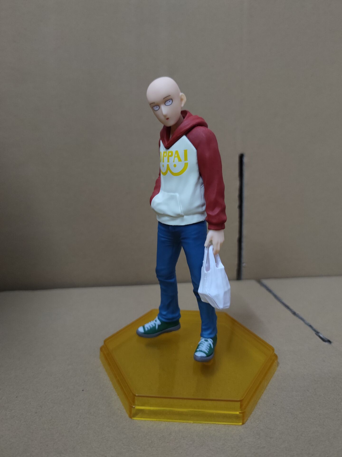 一拳超人 呆萌 一击男 琦玉老师 买菜 便服 卫衣 模型 盒装手办