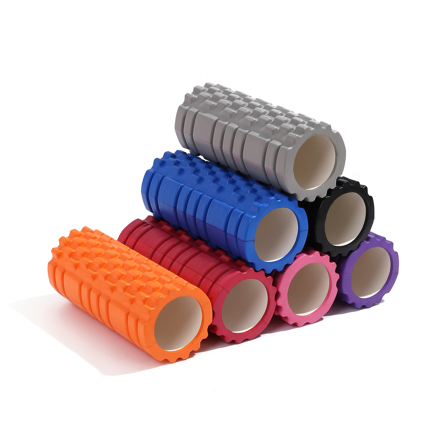 33cmeva空心狼牙形瑜伽柱 空心泡沫轴平衡棒 普拉提瑜珈柱 批发