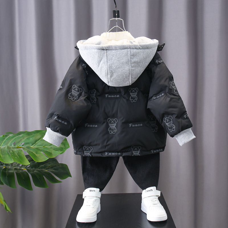 Boys Cotton-Padded Clothes Winter 2023 New Fashion Baby Winter Cotton-Padded Jacket Children's Thickened down Cotton-Padded Coat Wash-Free Coat