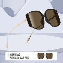 时尚大框多边曲面镜片tr90太阳镜高级感防紫外线墨镜个性街拍眼镜