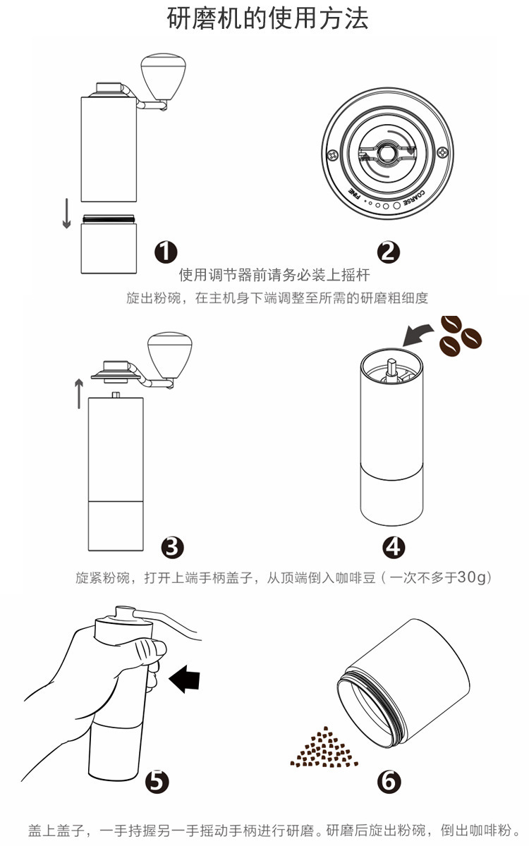 升级版手摇磨豆机便携式咖啡研磨器手磨咖啡机咖啡豆磨粉机礼盒装