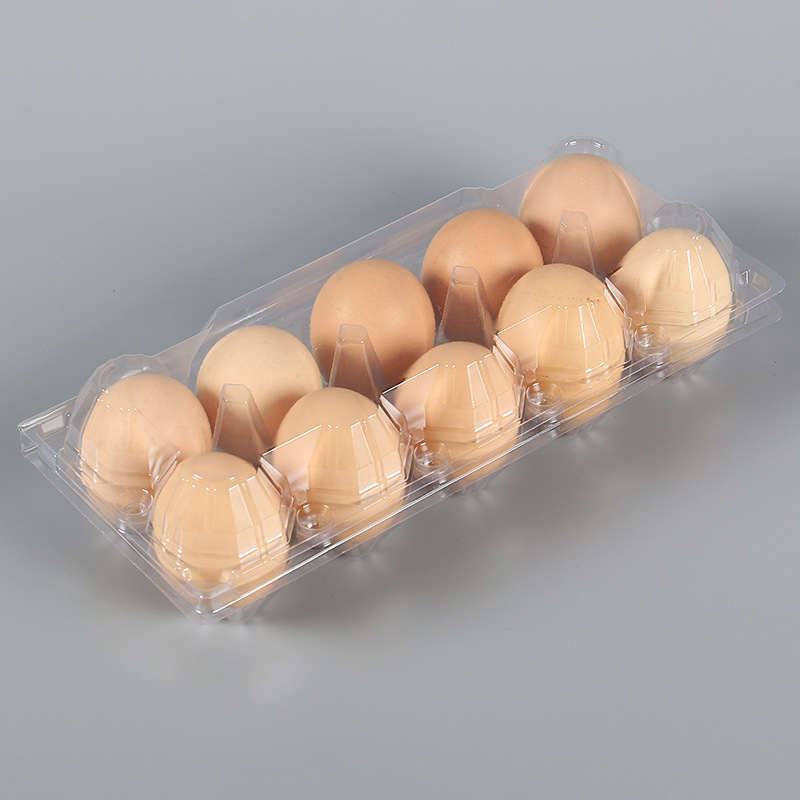 批发10枚塑料鸡蛋托 pvc吸塑托盘 透明鸡蛋盒 货源充足 加工定制