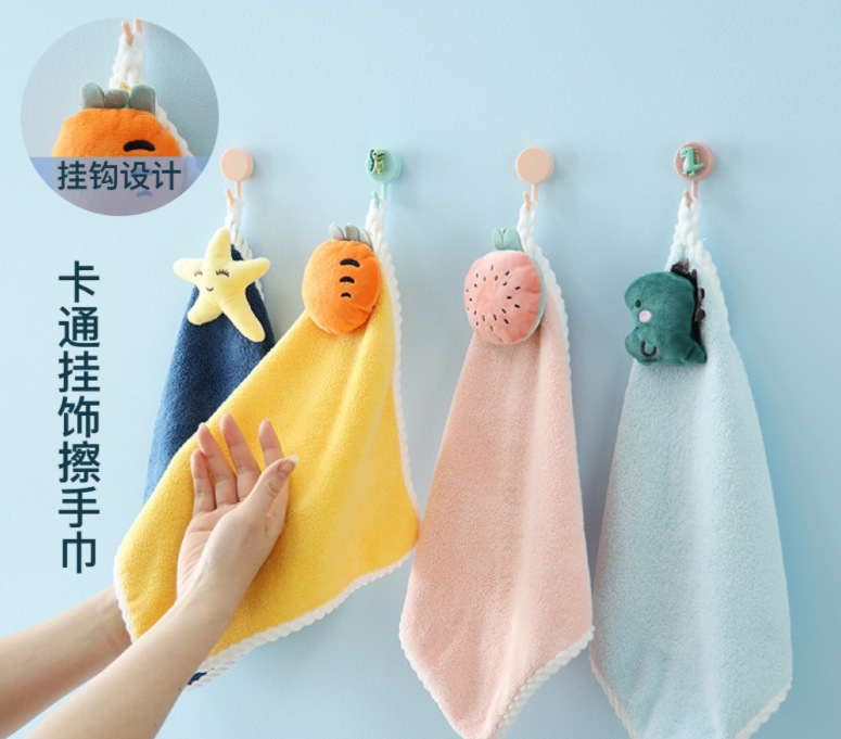 Hand Towel Small Towel Square Hanging Cute Children Face Towel