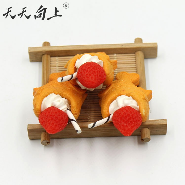 japanese-style snack strawberry ice cream silk fish burning simulation food model fun children play house toys