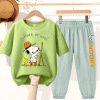 2022 new pattern children Summer wear motion Children's clothing The little boy handsome Short sleeved Chaopai clothes summer Boy suit