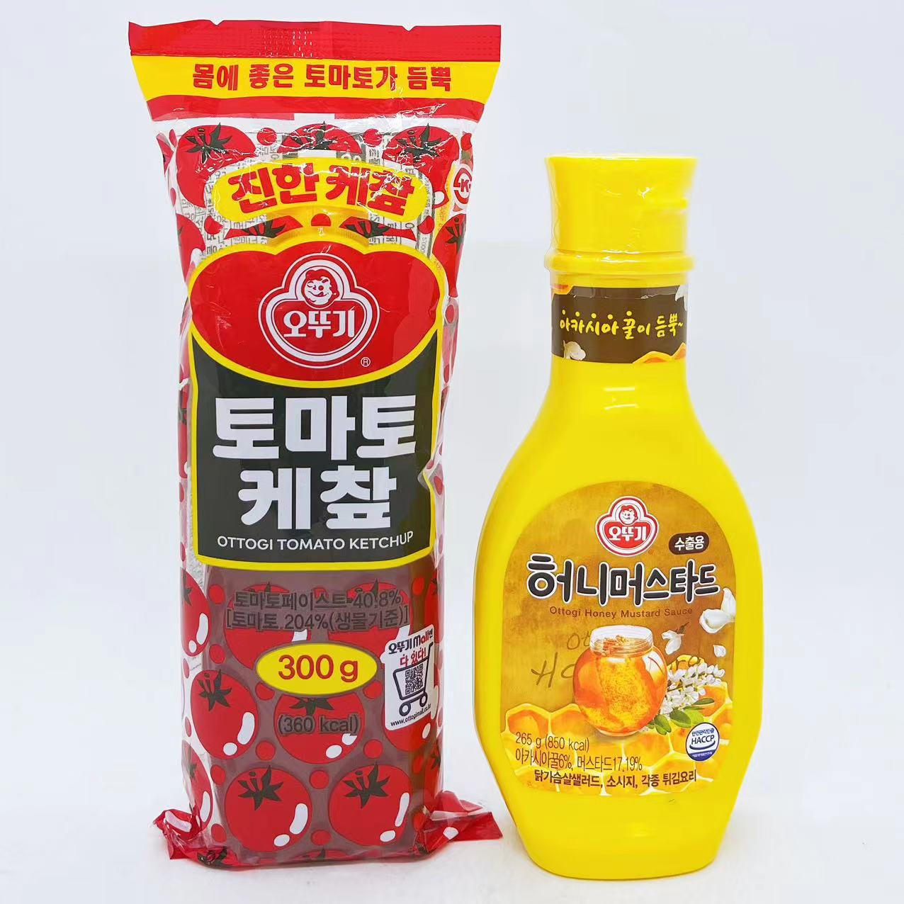 韩国不倒翁奥土基番茄酱300g蜂蜜芥末265g韩式炸鸡披萨薯条蘸酱