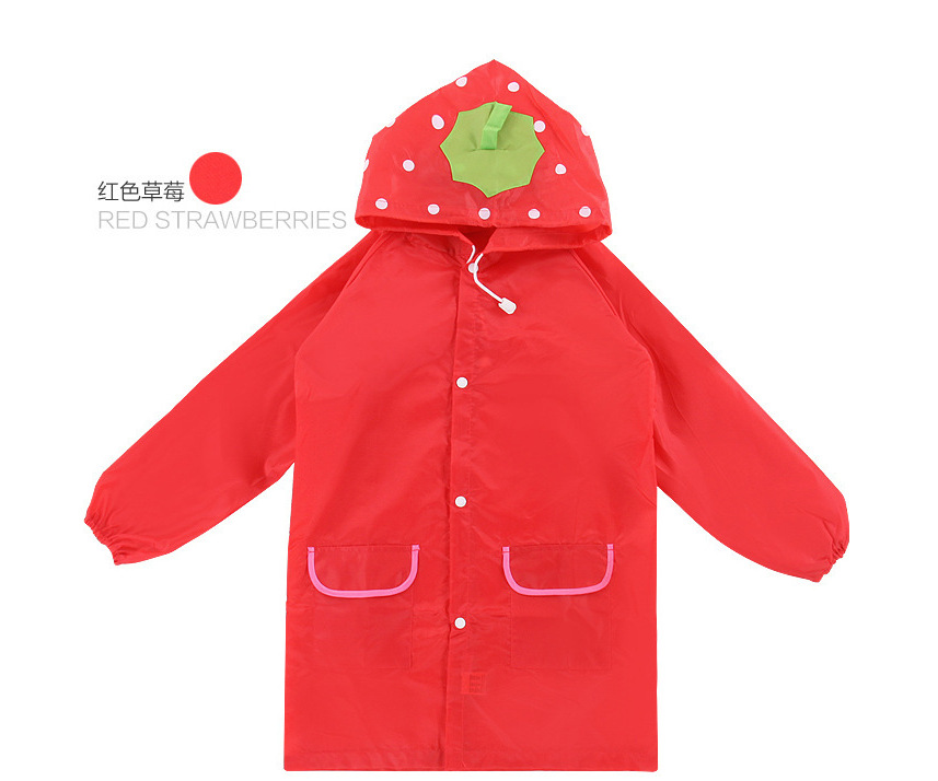 Cartoon Animal Children's One-Piece Raincoat Student Poncho Baby Rain Gear Siamese 5 Colors in Stock