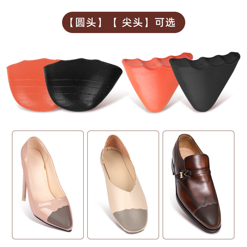 Pu Shoes Screw Plug Unisex Thickened Soft Anti-Wear Toe Padded Insole High Heel Shoes Size Adjustment Half Insole