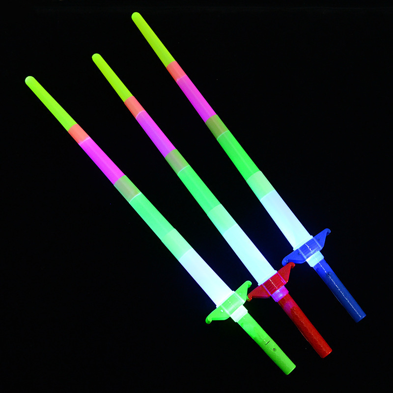 Retractable Light Stick Four Sections Glow Stick Promotional Gifts Night Market Stall Children's Luminous Yiwu Toy Stall Supply