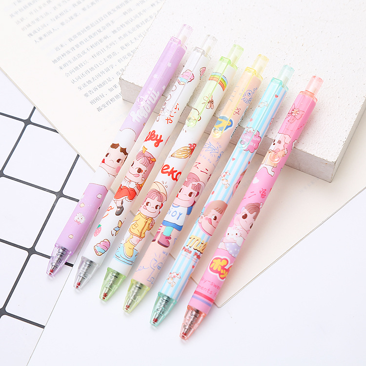 Pressing Pen Multiple Options Creative High-Looking Student Exam Water-Based Paint Pen Cute Office Stationery Gel Pen Wholesale