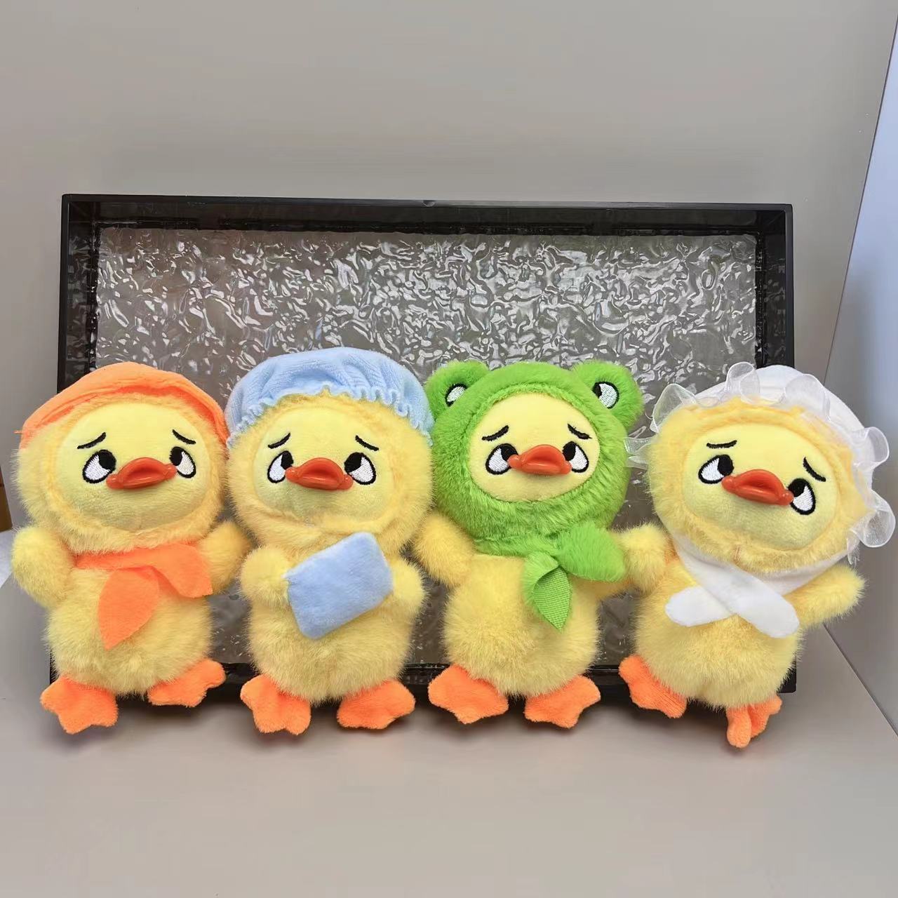 网红可爱毛绒玩具懒人鸭挂件汽车钥匙扣好烦鸭公仔超萌小鸭子玩偶