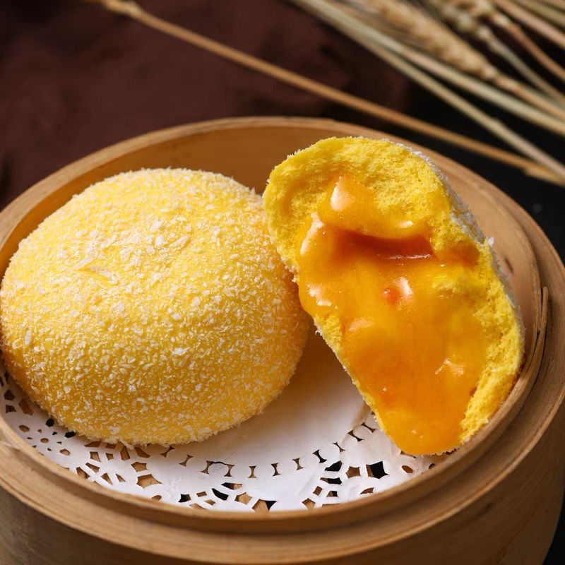 广式早茶点心雪花流沙包椰蓉儿童营养早餐速冻包子速冻面点茶点