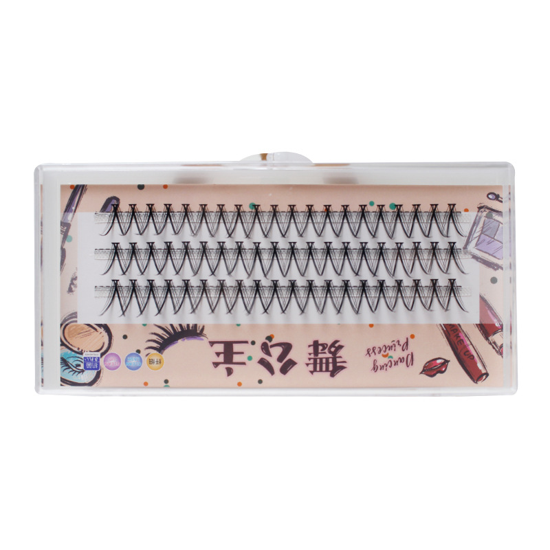 Dingsen False Eyelashes V-Type Eyelashes Magnolia Eyelash Single Cluster Natural Self-Grafting Eyelashes Segmented Eyelashes