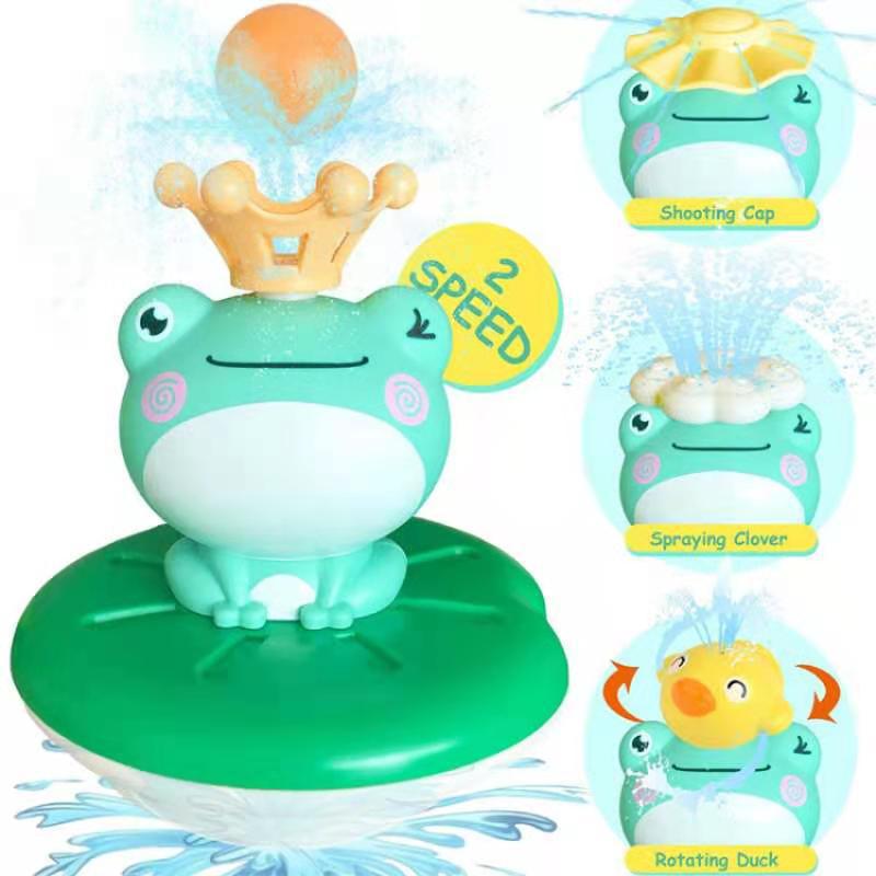 Cross-Border Children Playing with Water Toys Electric Water Spray Frog Bee Bathroom Toy Baby Shower Head