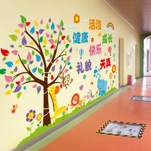 幼儿园走廊墙面装饰贴纸文化墙贴画墙画班级教室创设材料环境布置