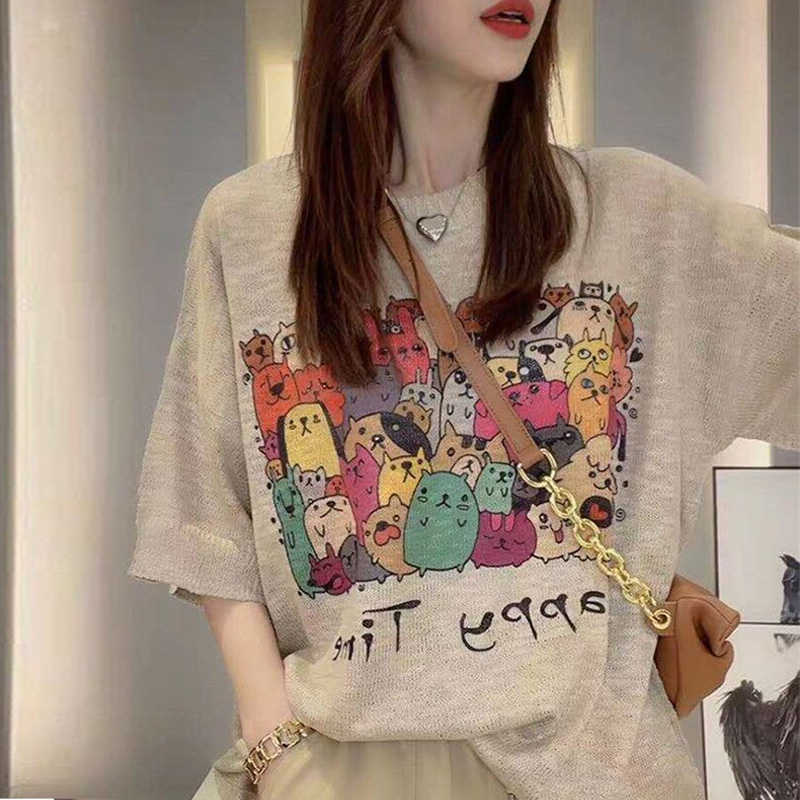 2023 New Trendy High-End Chic Super Nice Top Design Sense Niche Thin Short-Sleeved T-shirt Women's Summer