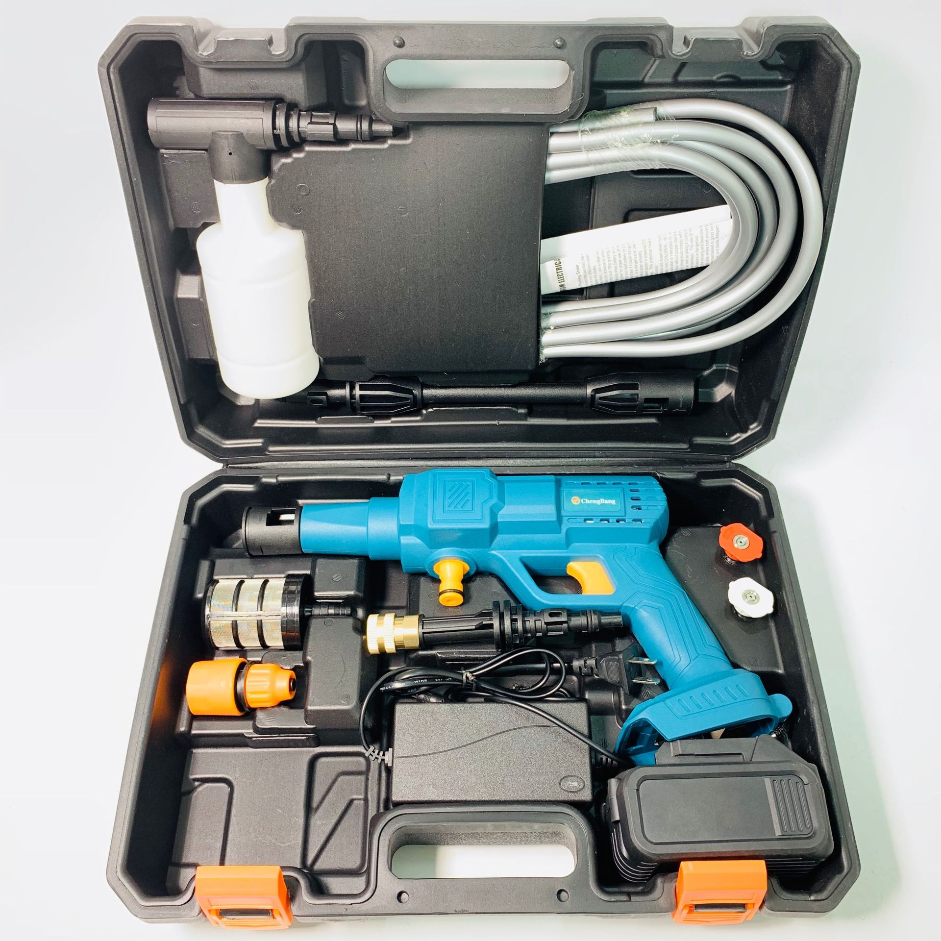 新款工厂外贸 锂电洗车机高压水枪c款 锂电池无线水枪 无线洗车机