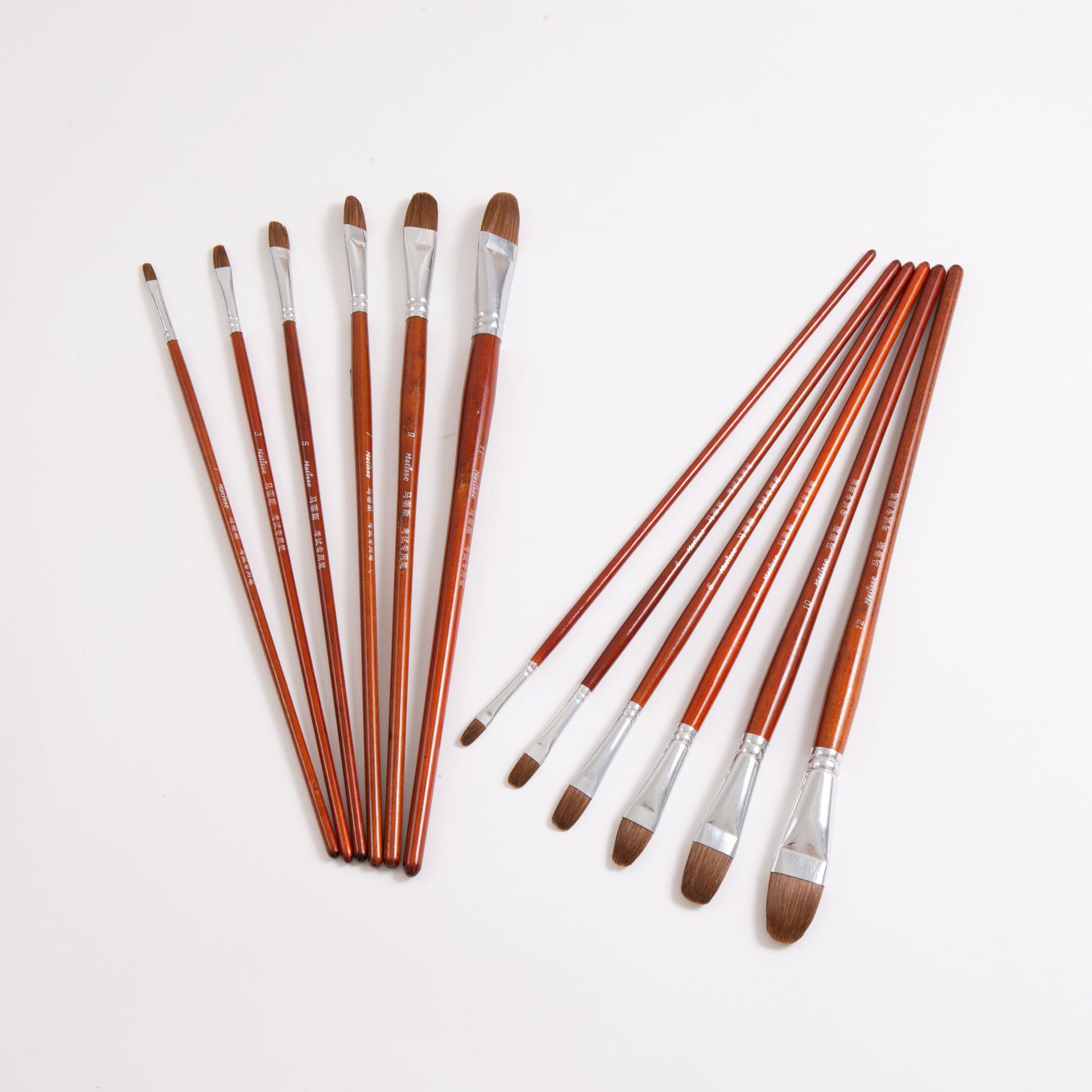 马蒂斯狼毫水粉笔单支 学生考试水彩画笔 排笔软毛涂鸦水彩笔套装