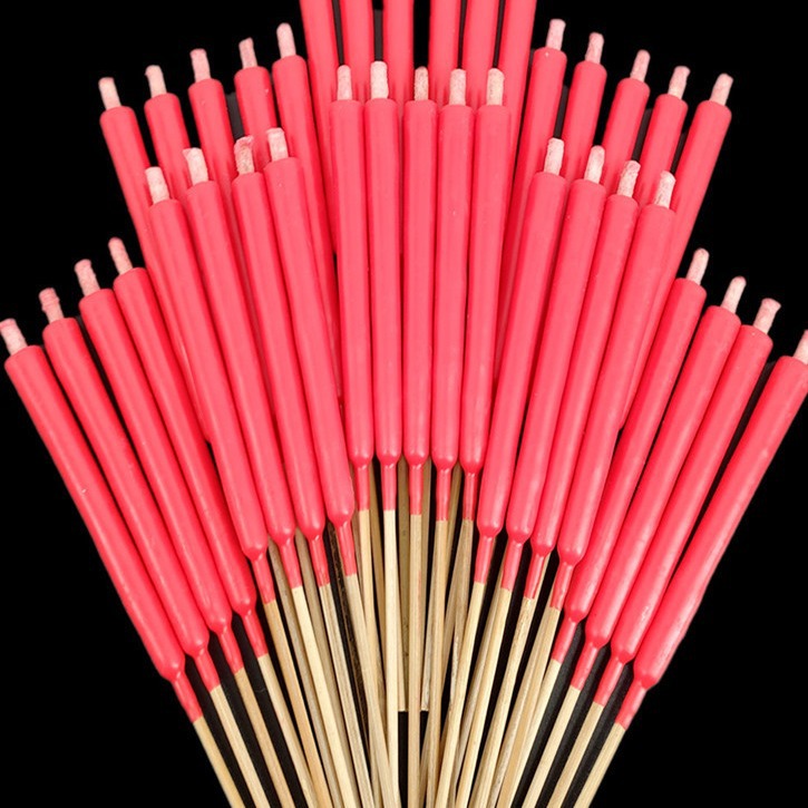 竹签蜡烛潮汕香烛家用供佛清明红烛用品寺庙礼佛微烟易燃印字小烛