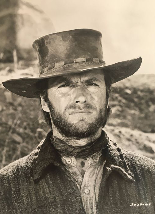 克林特·伊斯特伍德clinteastwood镖客牛仔帽子灰白头像钻石画
