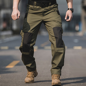 唤龙户外直筒战术长裤男防泼水作训工装裤城市通勤工作裤男款