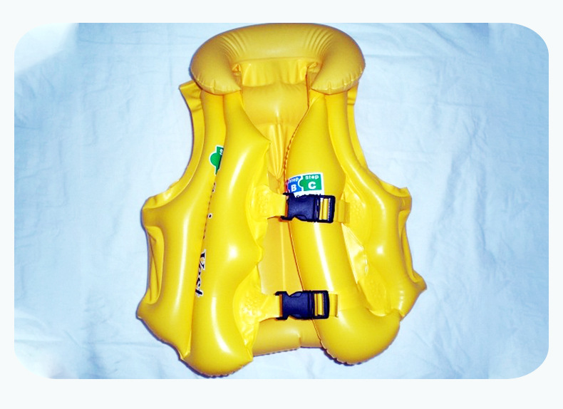 pvc充气儿童救生衣小孩漂流马甲泡沫大浮力衣宝宝游泳背心救身衣