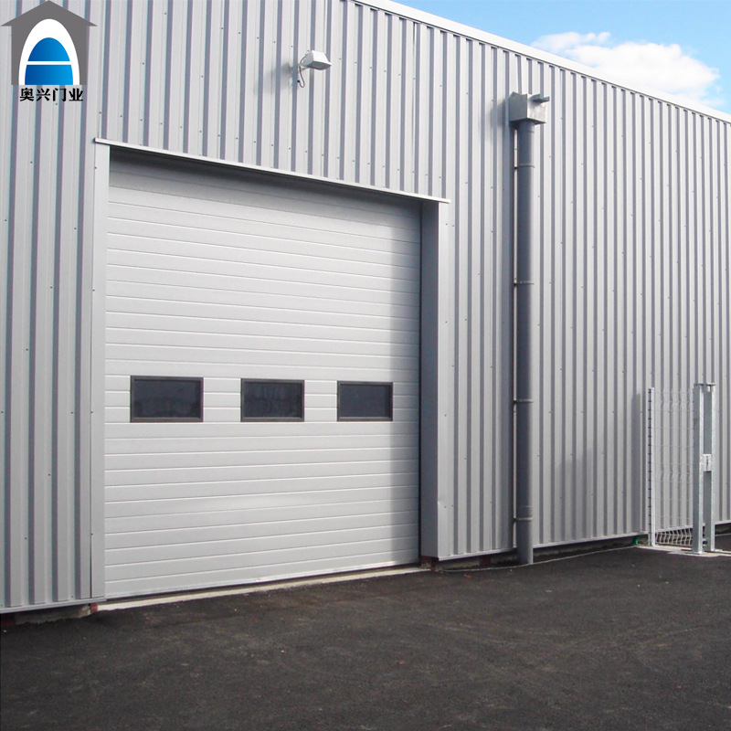 工厂铝合金电动门车库翻板卷帘门快速滑升门彩钢自动工业提升门