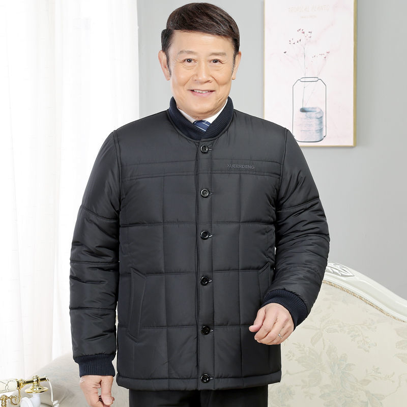 中老年人男士棉服内穿爷爷冬装加厚外套老头内胆棉袄中年爸爸棉衣