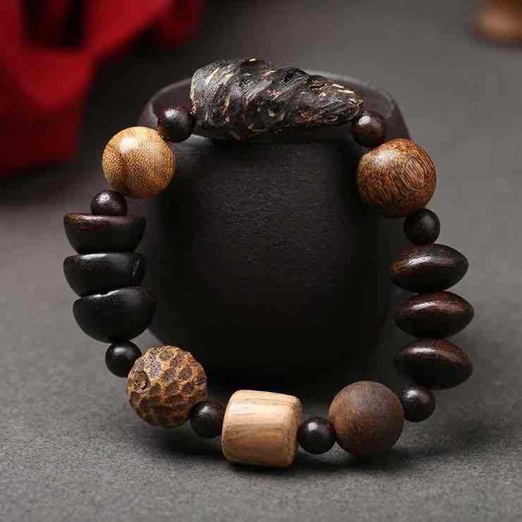 沉香多宝手串文玩菩提手链多宝款式高油甜香沉香木文玩佛珠男女款