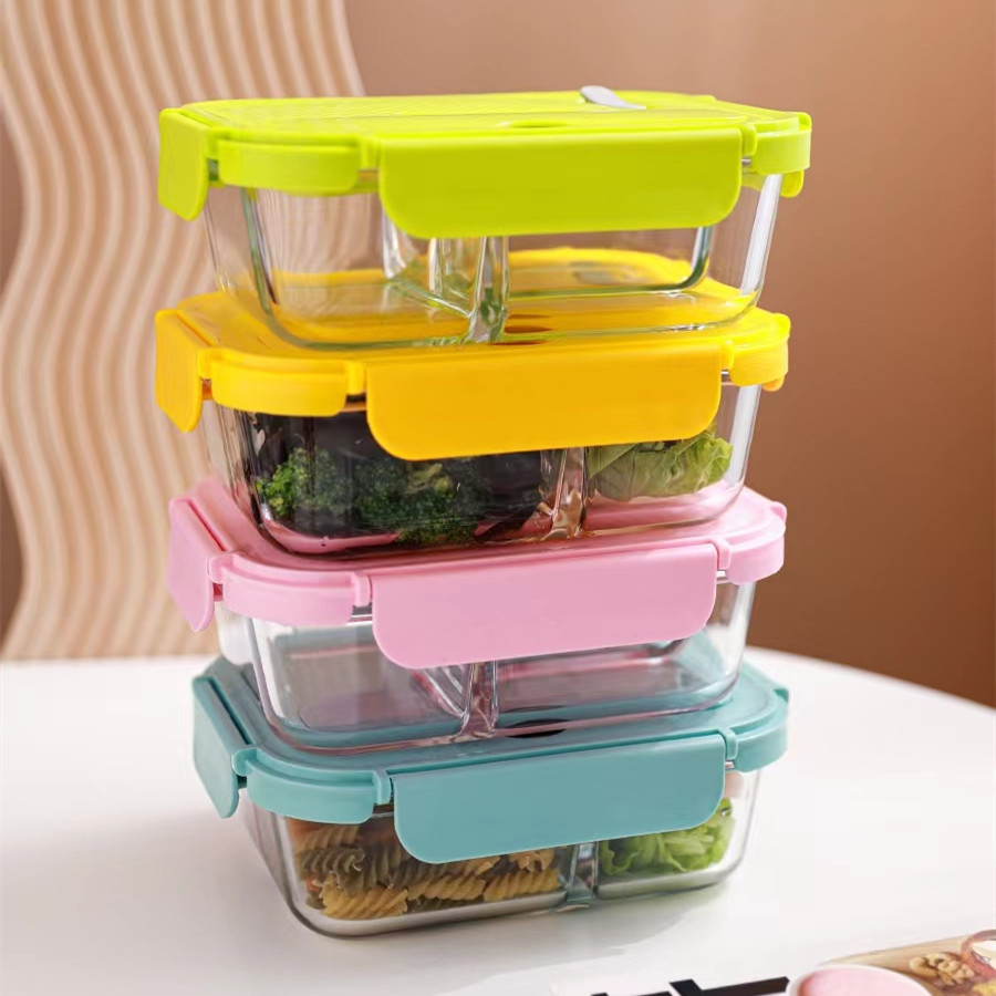 gss lunch box heat-resistant partition microwaveable refrigerator office worker student bento box comes with gss tableware set