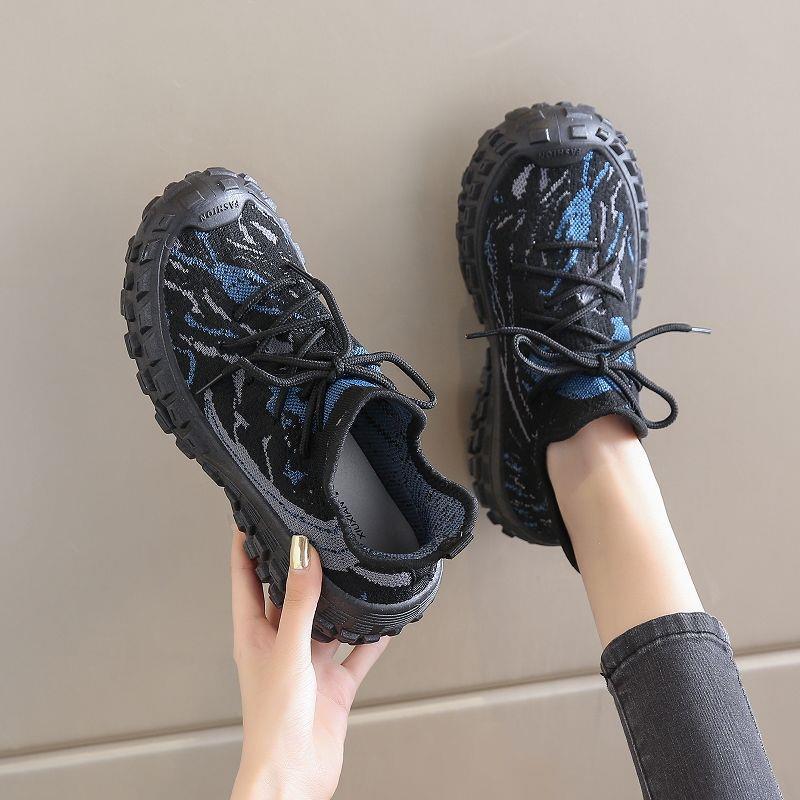 巴拉巴拉2024新款夏季女鞋榴莲轮胎底老爹鞋网面厚底学生休闲