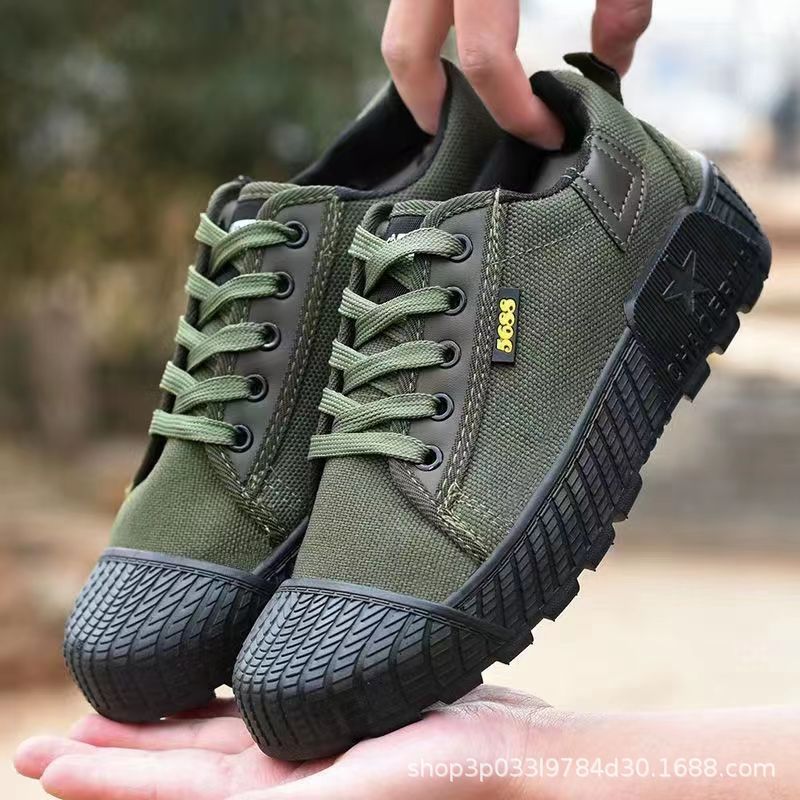 2023 New Training Labor Protection Construction Site Foreign Trade Thick Bottom Liberation Shoes Men's Women's Non-Slip Wear-Resistant Military Quality